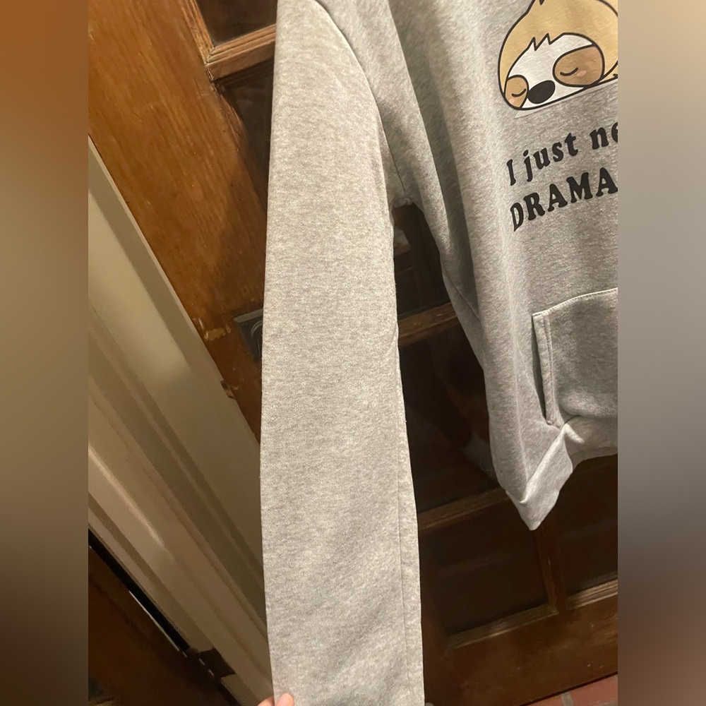 Women's Gray Hoodie - Sloth - Picture 8 of 8